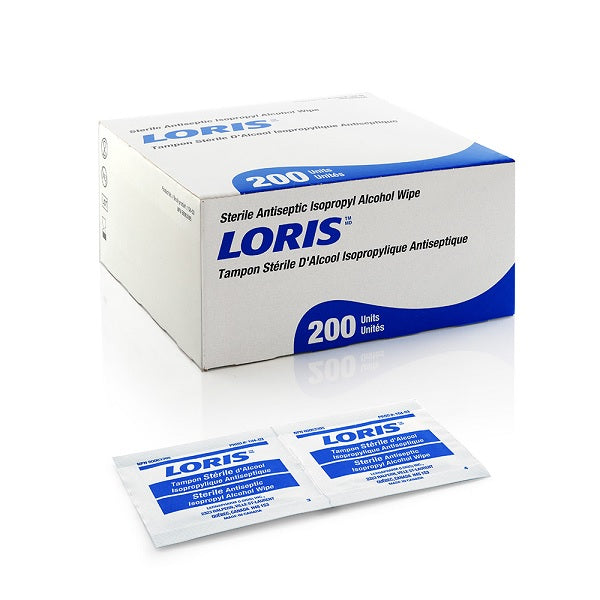 Lernapharm LORIS™ Sterile Antiseptic Isopropyl Alcohol Wipe 65 mm x 30 mm, 200 each/box, 104-03 / 10403