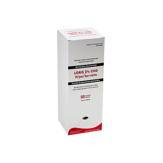 Lernapharm LORIS™ 2% CHG Wipe, W20cm x L30cm, 50 each/carton, 107-02 / 10702