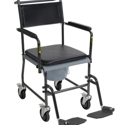 Drive Medical Upholstered Drop Arm Wheeled Commode, 1 Each, 11120SV-1F