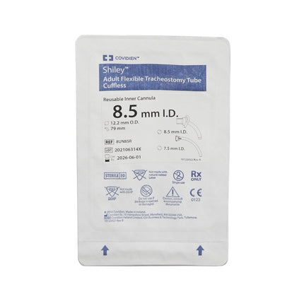 Medtronic Uncuffed Tracheostomy Tube Shiley™ Reusable IC Size 8.0 Adult 8UN85R