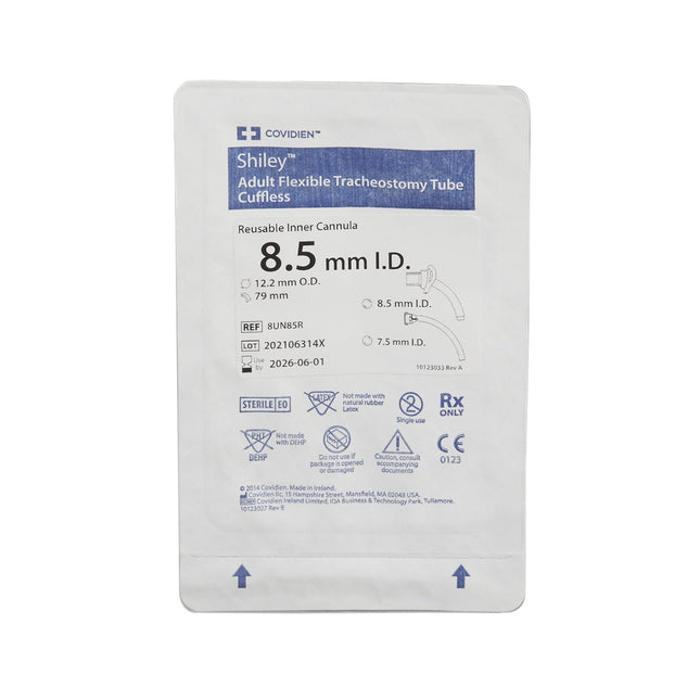 Medtronic Uncuffed Tracheostomy Tube Shiley™ Reusable IC Size 8.0 Adult 8UN85R