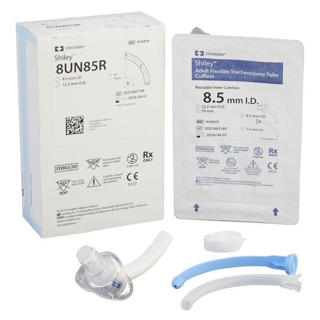 Medtronic Uncuffed Tracheostomy Tube Shiley™ Reusable IC Size 8.0 Adult 8UN85R