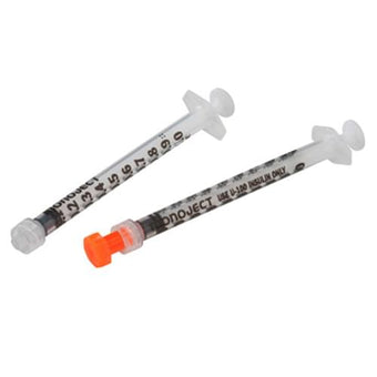 compare product Cardinal Health Monoject™ Insulin Syringe, Luer Lock Tip, 1mL, 60 each/box, 1188100777