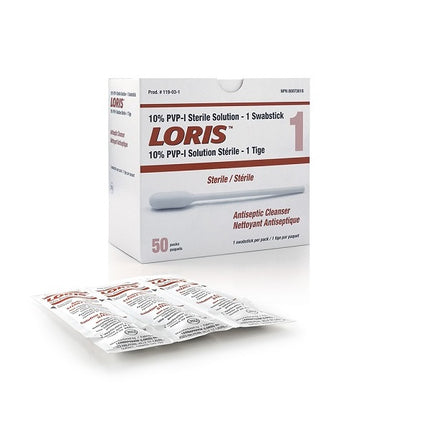 Lernapharm LORIS™ 10% PVP-I Antiseptic Sterile Solution, Swabstick, 50 pack/box, 119-03-1 / 119031