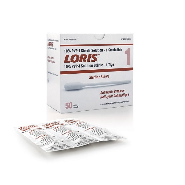 Lernapharm LORIS™ 10% PVP-I Antiseptic Sterile Solution, Swabstick, 50 pack/box, 119-03-1 / 119031