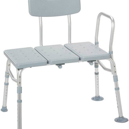 Drive Medical Plastic Tub Transfer Bench with Adjustable Backrest, 1 Each, 12011KD-1