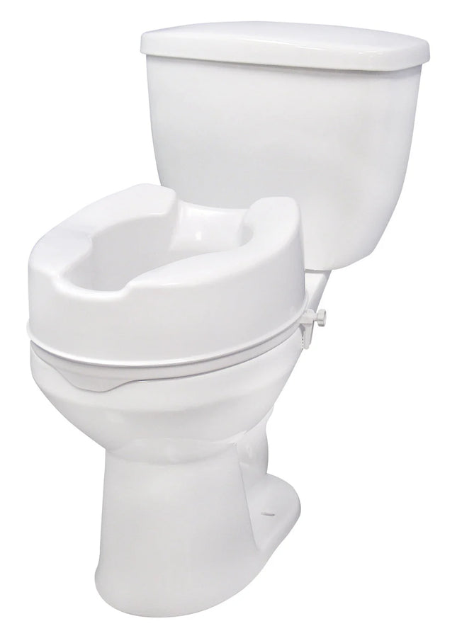 Drive Medical Raised Toilet Seat with Lock, Standard Seat, 6", 12066