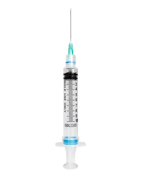 Sol-M Syringe & Needle 10cc 21g X 1.5in Detach Safety 100/box 12 box/case 160072IM