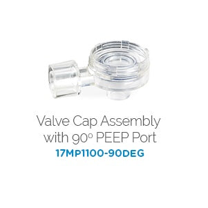 O-Two Medical Technologies Non-Rebreathing Valve Cap Assembly with 90o PEEP Port, 1 Each, 17MP1100-90DEG