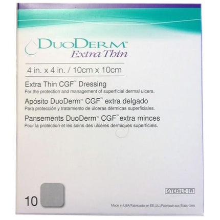 Convatec DuoDERM® CGF® Hydrocolloid Dressing, Square, 10cm x 10cm 20 each/box 187658