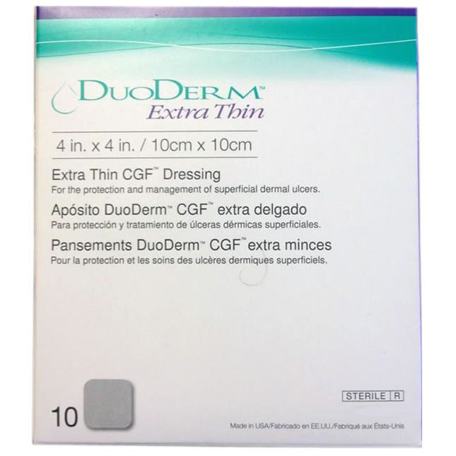 Convatec DuoDERM® CGF® Hydrocolloid Dressing, Square, 10cm x 10cm 20 each/box 187658