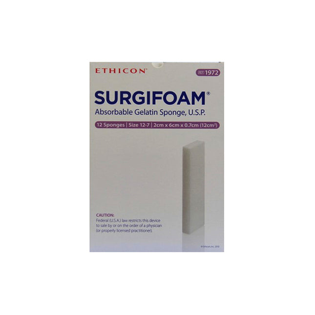 SURGIFOAM® SURGIFOAM® Absorbable Gelatin Sponge, W2cm x L6cm x H7mm, 12 each/box, 1972