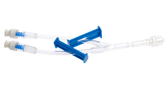 BD SmartSite™ Extension Set, pressure rated smallbore slide clamp(s) SmartSite™ T-connector spin male luer lock. L6",  25 each/box, 20041E