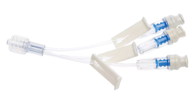 BD SmartSite™ Extension Set, smallbore slide clamp(s) SmartSite™ T-connector male luer slip adapter L6",  25 each/box, 20051E