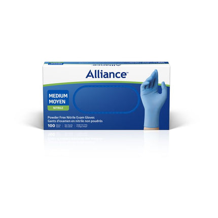 Medline Alliance™ Powder-Free Nitrile Exam Glove, Blue, 100/Box
