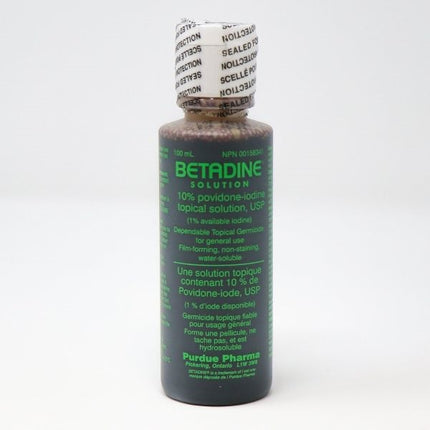 Kohl & Frisch Betadine Solution, 10% Povidone-Iodine, 100mL and 500mL