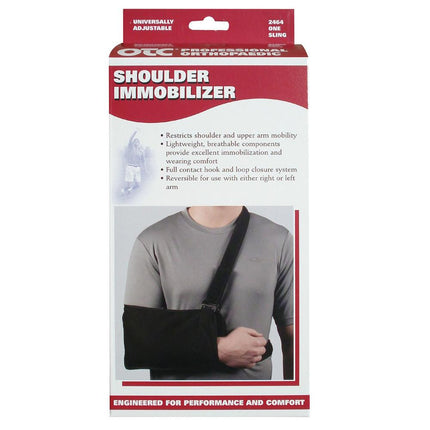 Airway OTC Medium Lightweight Shoulder Immobilizer W/ Removable Webbing Strap XS (6x11") Black, 1 Each, 2464-XS