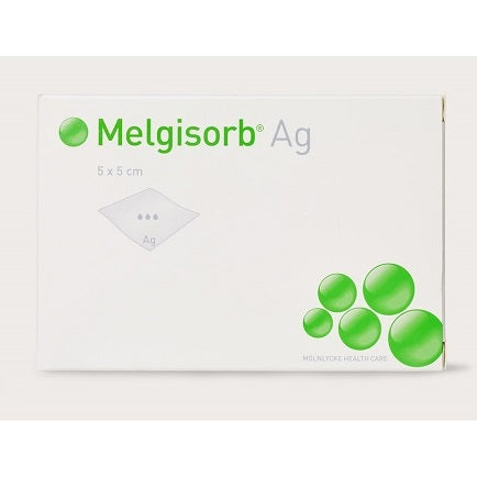 Molnlycke Health Care Melgisorb® Ag Antimicrobial Alginate Dressing, 5cm x 5cm 10 each/box, 10 box/case 256055