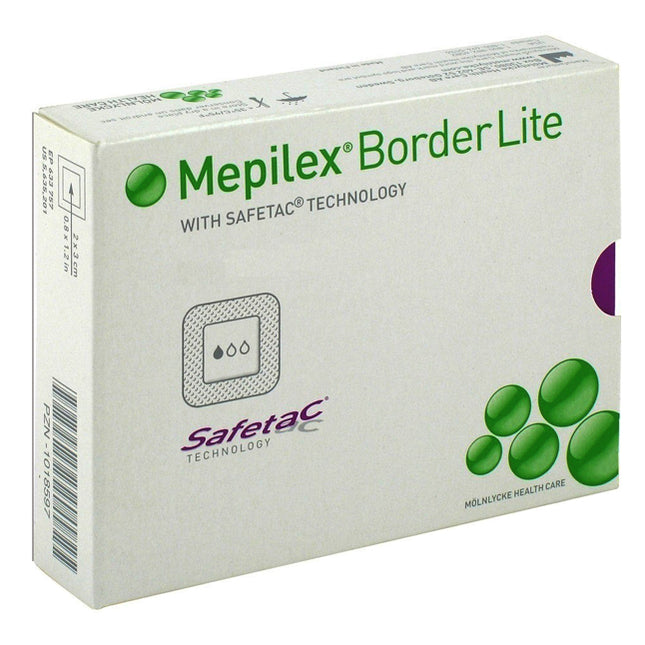Molnlycke Mepilex® Border Lite Foam Dressing, 5cm x 12.5cm, 5 each/box, 281100