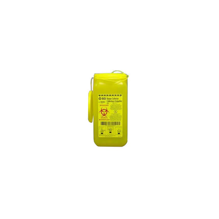 BD Tray Sharps Collector, 1.4L, Yellow with plug cap 300462