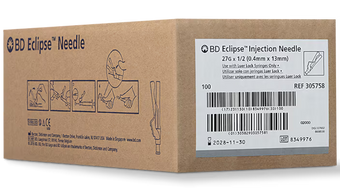 compare product 27G BD Needle 1/2