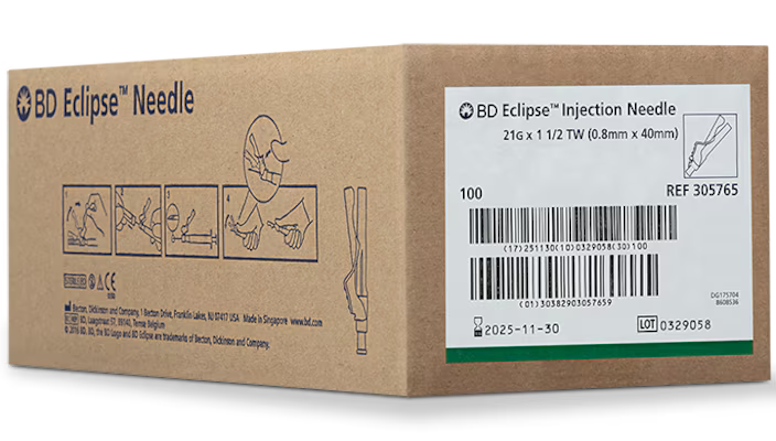 21G BD Eclipse Needle 305765