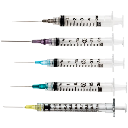 BD Syringe & Needle Hypo 3cc 25x1.5in L/L 100/box 8 box/case 309582