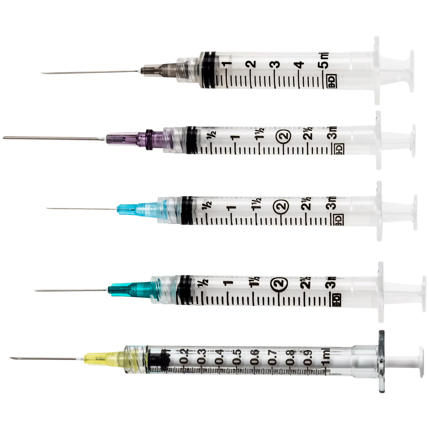 BD General use Syringe with PrecisionGlide™ Detachable Needle, 3cc 25x1.5in L/L 100/box 8 box/case 309582