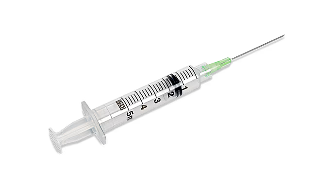 BD Syringe & Needle Hypo 5cc 21x1.5in L/L 100/box 4 Box/case 309633