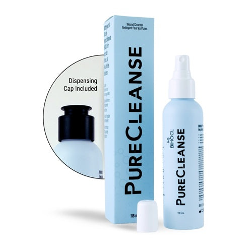 Biomiq PureCleanse Antimicrobial Wound Solution, 118 mL, Trigger Spray + Dispensing Cap 24 each/box 33055-118TS