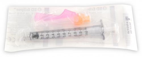 BD Syringe & Needle 1cc 25g X 5/8in Pw Safety Eclipse 50/Box 6 Box/Case  P40 305780