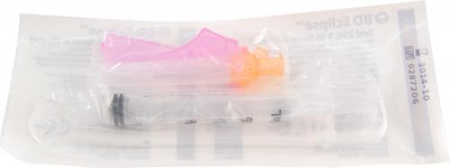 BD Syringe & Needle 3cc 25g X 1in Safety Eclipse P40 50/box 6 Box/case 305787