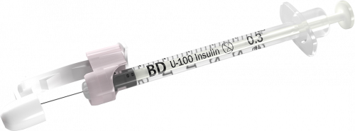 BD Syringe & Needle Insulin 3/10cc 29x 0.5in Safetyglide 100/box 4 Box/case 305935
