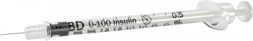 BD Syringe & Needle Insulin 0.5cc 30 X 5/16in Ultrafine Ii 100/box 5 Box/case 320468