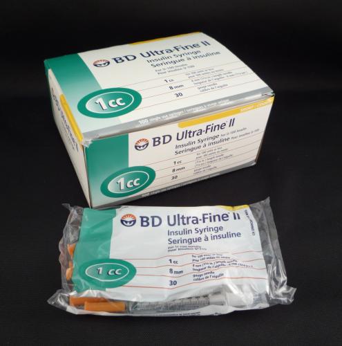 BD Syringe & Needle Insulin 1cc 30 X 5/16in Ultrafine Ii P70 100/box 5 Box/case 320469