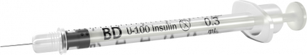 BD Ultra-Fine™ Insulin Syringes, 1 mL 8mm x 30G U-100 100/bx 5 bx/case 326702