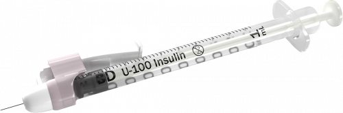 BD Syringe & Needle Insulin 1.0cc 31g X 6mm Safetyglide 100/box 4 Box/case 328446