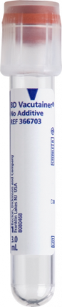 BD Tube Vacutainer Plh 13x75mm 3.0ml Clear Plbl 100/Box 10Box/Case 366703
