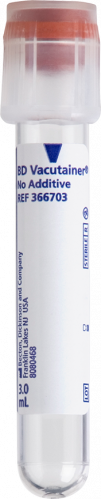 BD Tube Vacutainer Plh 13x75mm 3.0ml Clear Plbl 100/Box 10Box/Case 366703