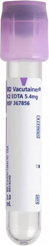 BD Tube Vacutainer Hemo+13 X 75mm 3ml Lav Plbl  P56 100/Box 10Box/Case 367856