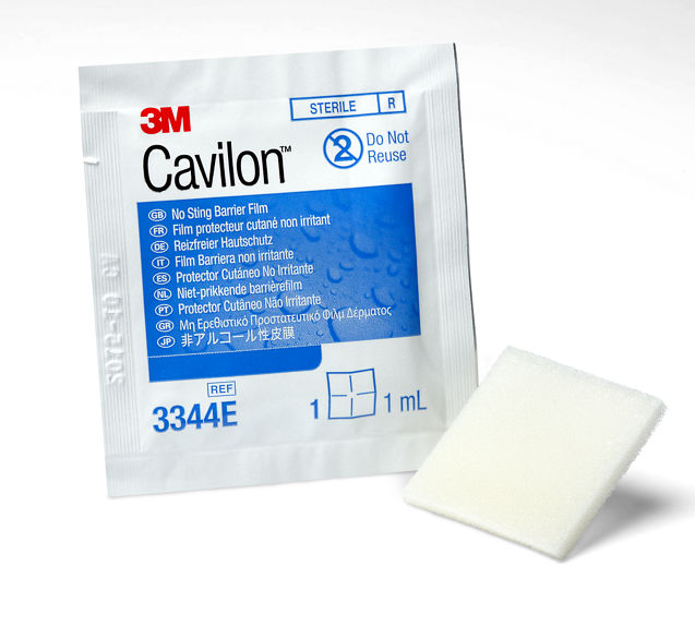 3M Cavilon™ Barrier Film, No Sting, Wipe, 1mL, 30 each/box, 3344E.