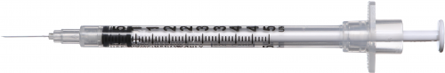 Sol-M  Syringe & Needle Insulin 0.5cc 29 X 0.5in 50u Safety Sol-care 100/box 10 Box/case 100002im