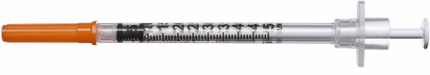 Sol-M  Syringe & Needle Insulin 0.5cc 29 X 0.5in 50u Safety Sol-care 100/box 10 Box/case 100002im