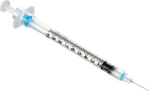 Sol-M Syringe & Needle Tb 1cc 27g X 0.5in Fixed Safety Sol-care 100/box 10 Box/case 100019IM