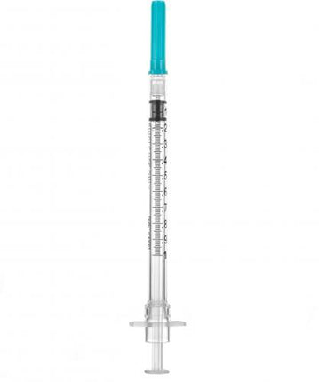 Sol-M Syringe & Needle 1cc 28g X 0.5in Fixed Needle 100/box 10 Box/case 100067IM