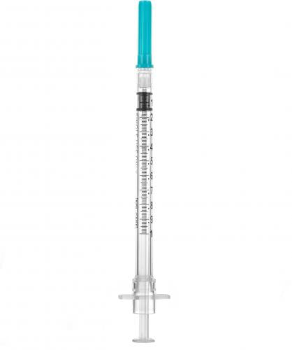Sol-M Syringe & Needle 1cc 28g X 0.5in Fixed Needle 100/box 10 Box/case 100067IM