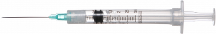 Sol-M Syringe & Needle 3cc 21g X 1.5in Detach Safety Sol-care 100/box 8 box/case 100072IM