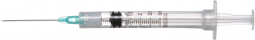 Sol-M Syringe & Needle 3cc 21g X 1.5in Detach Safety Sol-care 100/box 8 box/case 100072IM