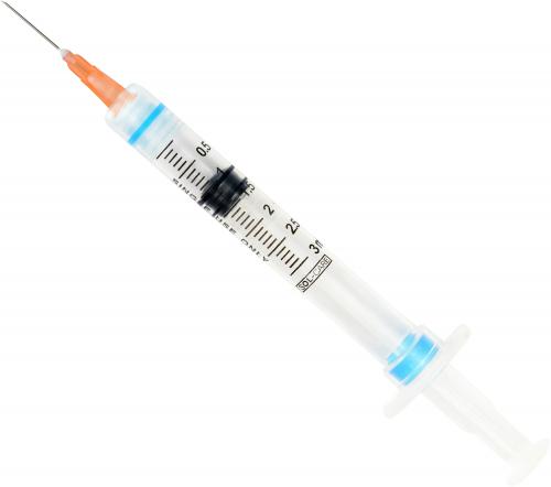 Sol-M Syringe & Needle 3cc 25g X 5/8in Detach Safety (100025) 100/box 8 Box/case 100078IM