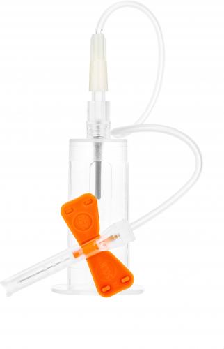 Sol-M Needle Hypo 25g X 3/4in X 7in Safety Blood Coll W/holder 25/box 8 box/case 110201030012